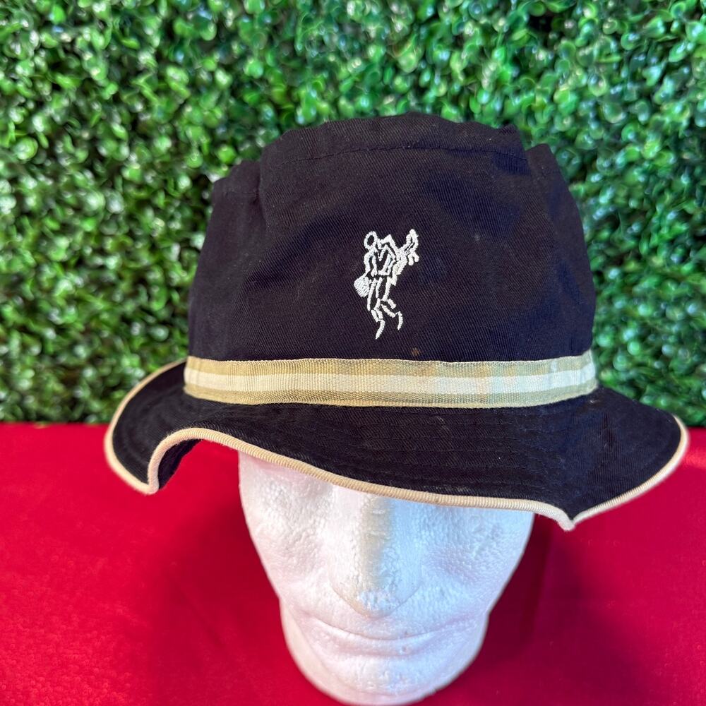 Vintage Ashworth Golf Bucket Hat Black Size L/XL Retro Sun Cap Mens
